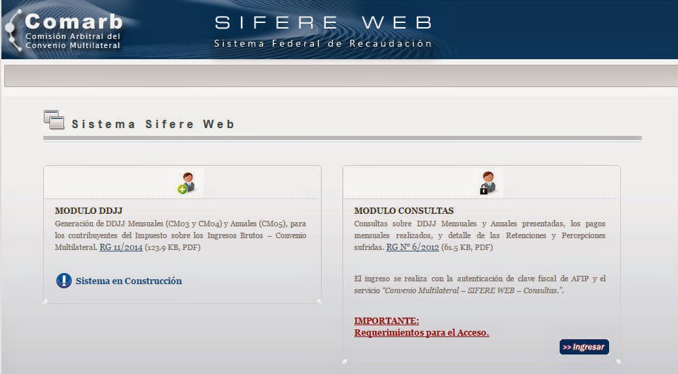 El SIFERE WEB ser obligatorio desde noviembre